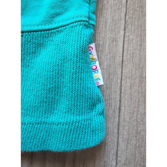 Vtg 90s Gymboree Baby Girls Turquoise Dress X-Small Floral Embroidery 0-3m - Picture 3 of 4
